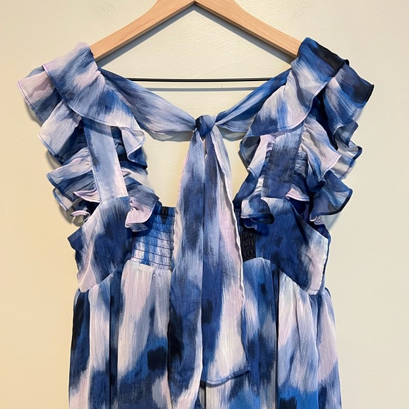 NWT Banana Republic Deep Water Empire Waist Maxi Dress Sz Medium - Picture 9 of 13